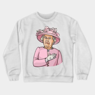 Queen Elizabeth shocked face Crewneck Sweatshirt